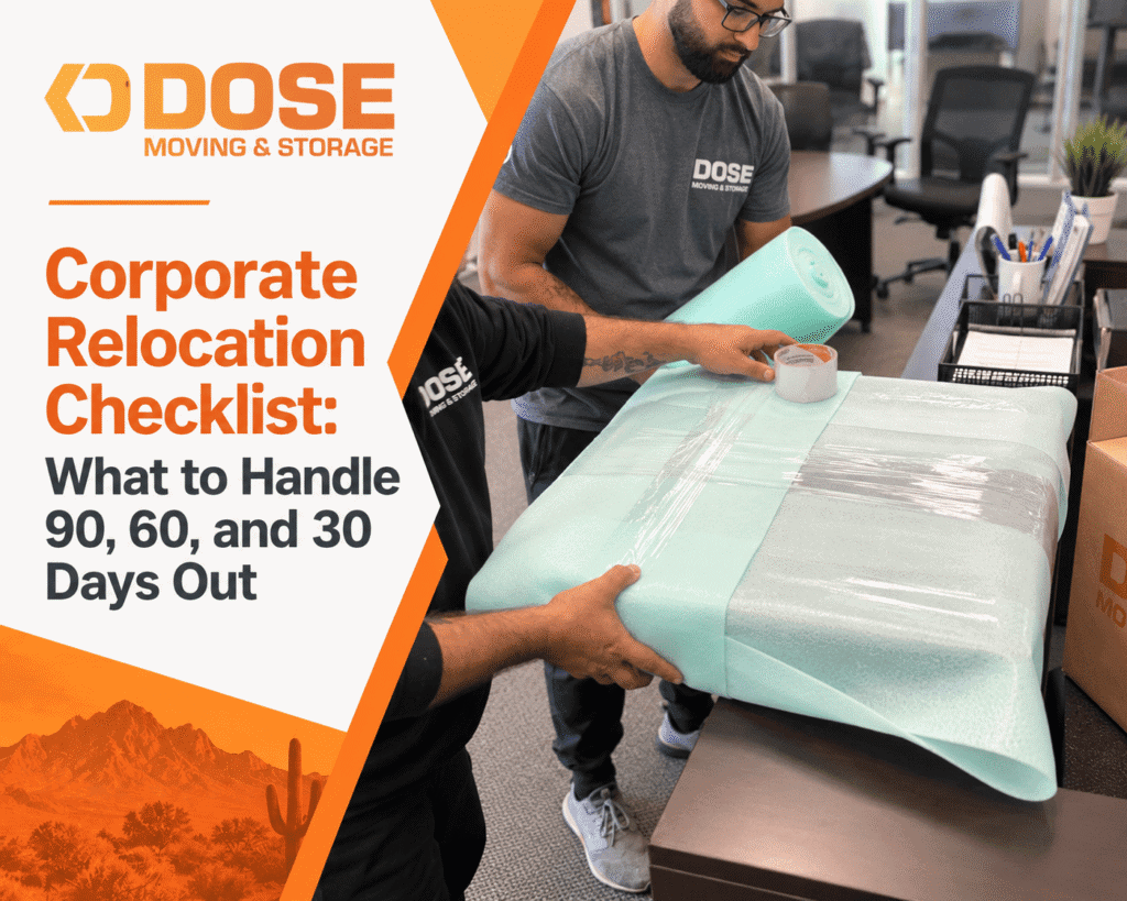 Corporate Relocation Checklist: What to Handle 90, 60, and 30 Days Out